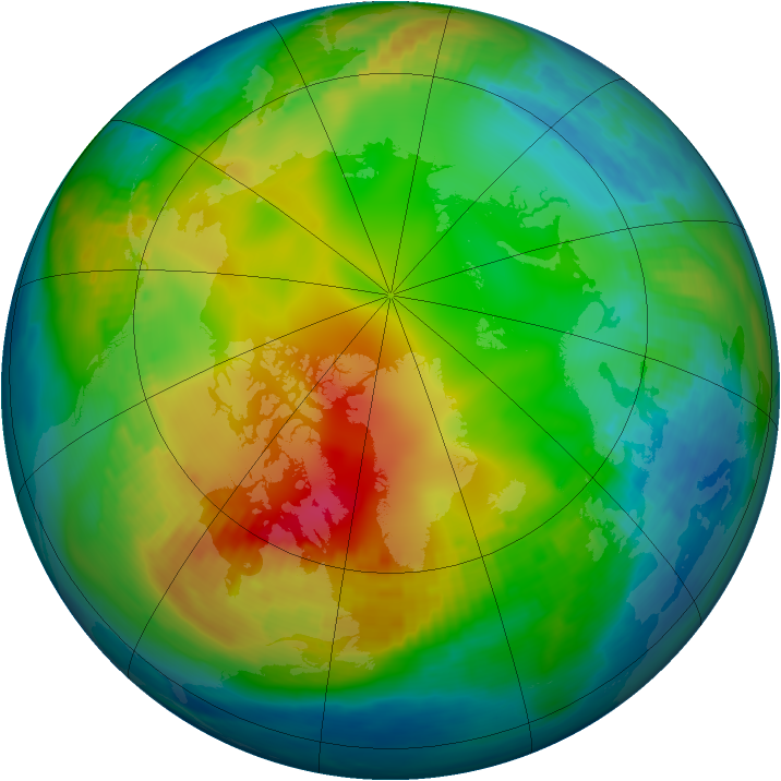 Arctic ozone map for 30 November 1979